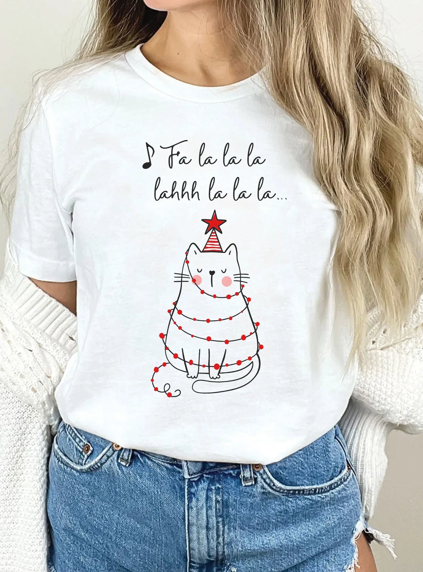 Holiday Christmas T-shirt for Cat Lovers